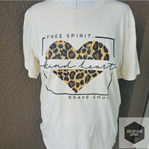 Free Spirit Kind Heart Brave Soul Graphic Shirt